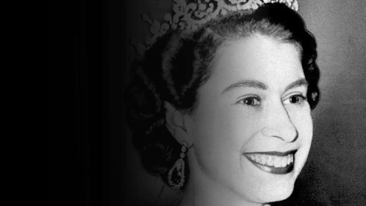 A photo of a young Queen Elizabeth II